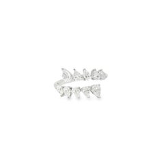14k White Gold 1.15ctw Marquise Cut Bypass Ring