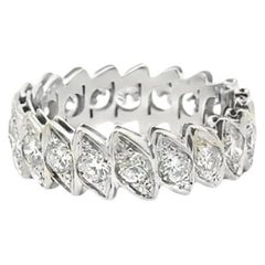 14k White Gold 1.9ctw Marquise Cut Diamond Eternity Ring