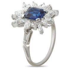 Bague « Starburst » en or blanc 14 carats, sertie de diamants et de saphirs, 1,20 ct – MF08-062926
