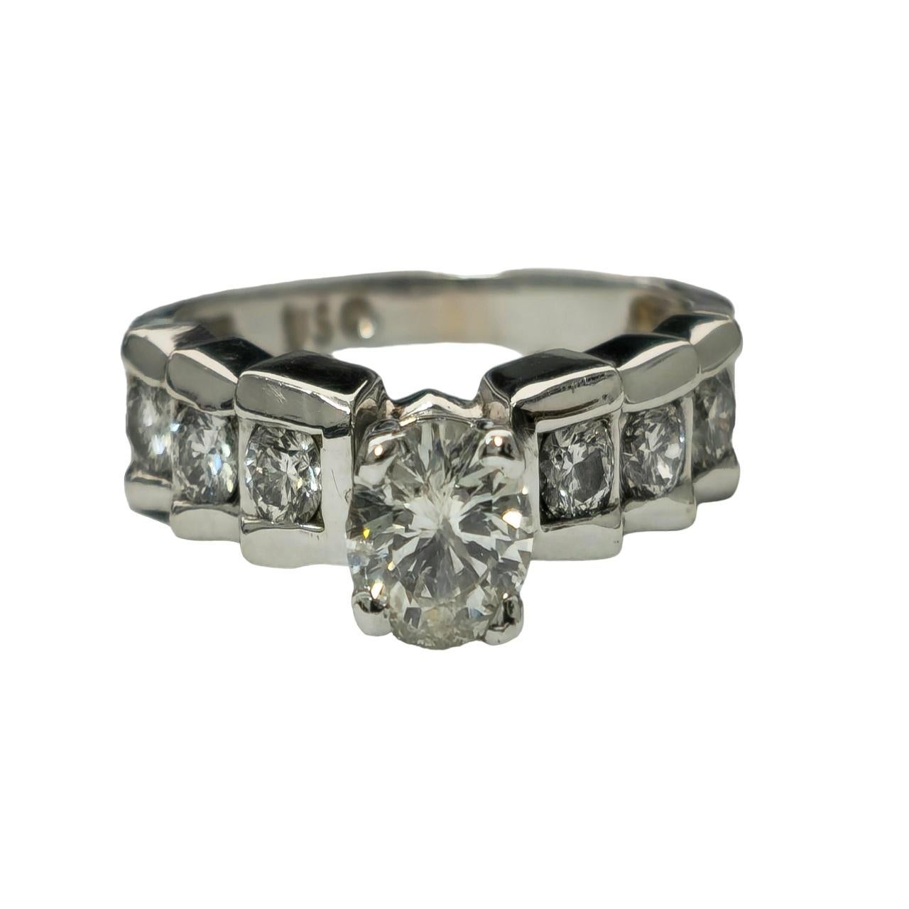 .Elevate your love story with our stunning Ladies Diamond Engagement Ring, crafted from radiant 14K white gold. Featuring a breathtaking 1.20-carat round brilliant cut diamond, this ring exudes timeless elegance and sophistication. Set in a prong