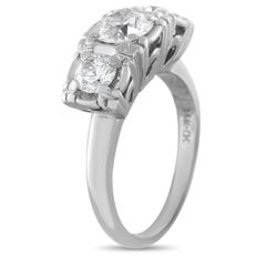 14K White Gold 1.20ct Diamond Three-Stone Ring MF19-070726