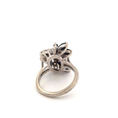 14K White Gold 1.20CTW Sapphire & 0.48CTW Diamond Ring