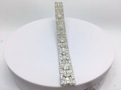 14K White Gold 12.5 Carat Diamond Bracelet 6.25 Inch New Art Deco Style