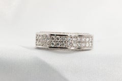 14K Weißgold 1,25 CT Diamant Hochzeit Band