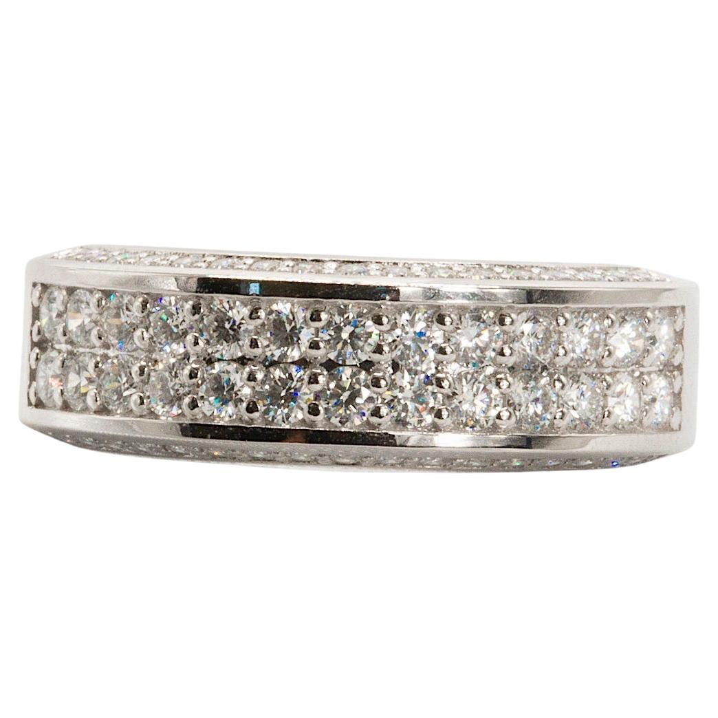 14K White Gold 1.25 CT Diamond Wedding Band