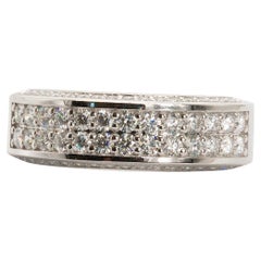 14K White Gold 1.25 CT Diamond Wedding Band