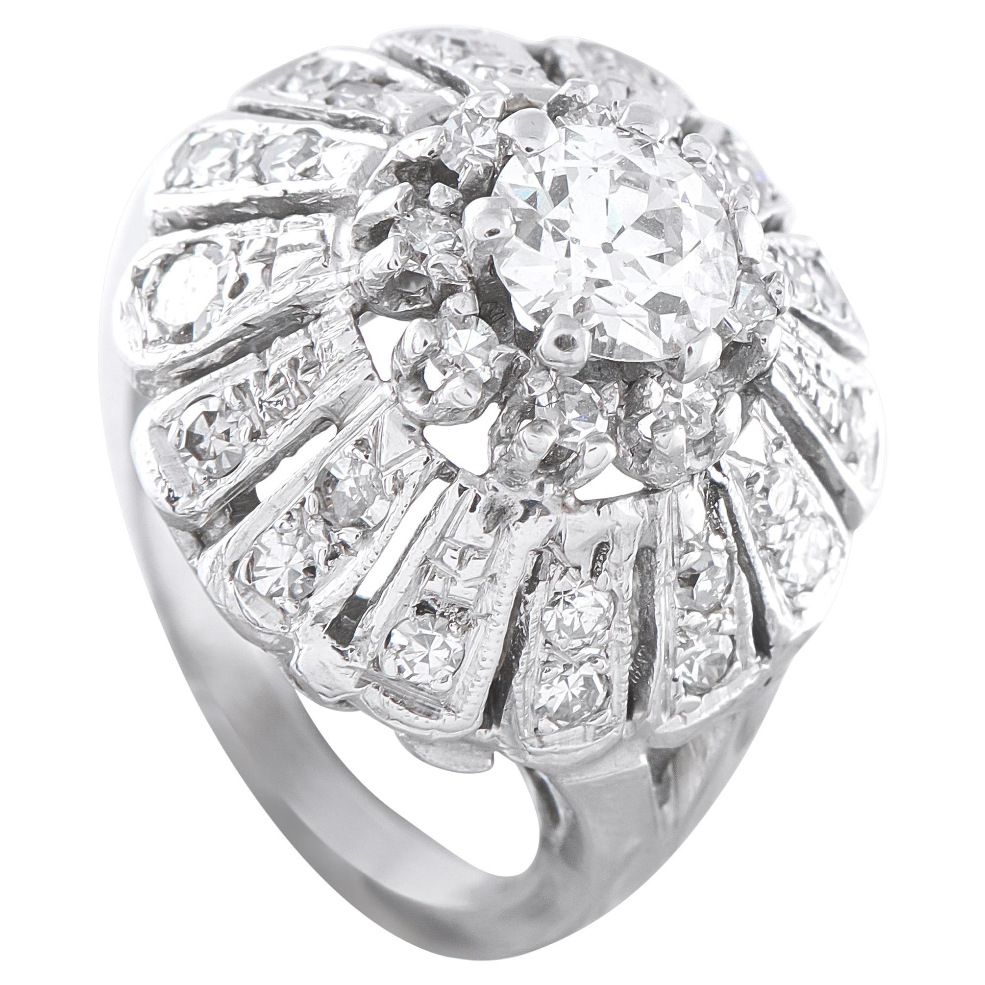 14K Weißgold 1,25ct Diamant Ring MF16-021026