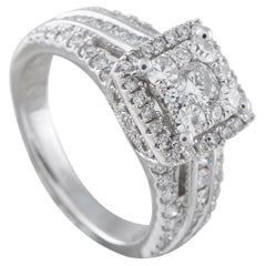 14K White Gold 1.30ct Diamond Ring MF12-011526