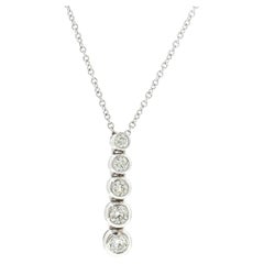 14K White Gold 1.36ct Diamond Teardrop Pendant Necklace, 18 Inches