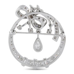 14K White Gold 1.40ct Diamond Brooch MF17-070826