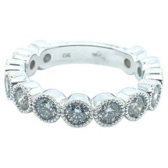 14K Weißgold 1,43 Karat Diamant-Hochzeitsring #J5231