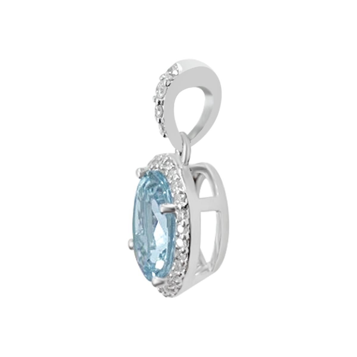 The Beautiful Stones Are Handset In Smooth 14K White Gold For This Amazing 9x7mm Oval Brilliant Cut 1.45Cts Aquamarine Gemstone Pendant With Diamonds.
Jewel Of Excellent Quality And Great Elegance.

Style# TS1030AQP
Aquamarine: Oval 9x7mm