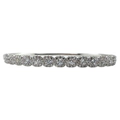 14K White Gold 1.5 Carat Diamond Bangle Bracelet