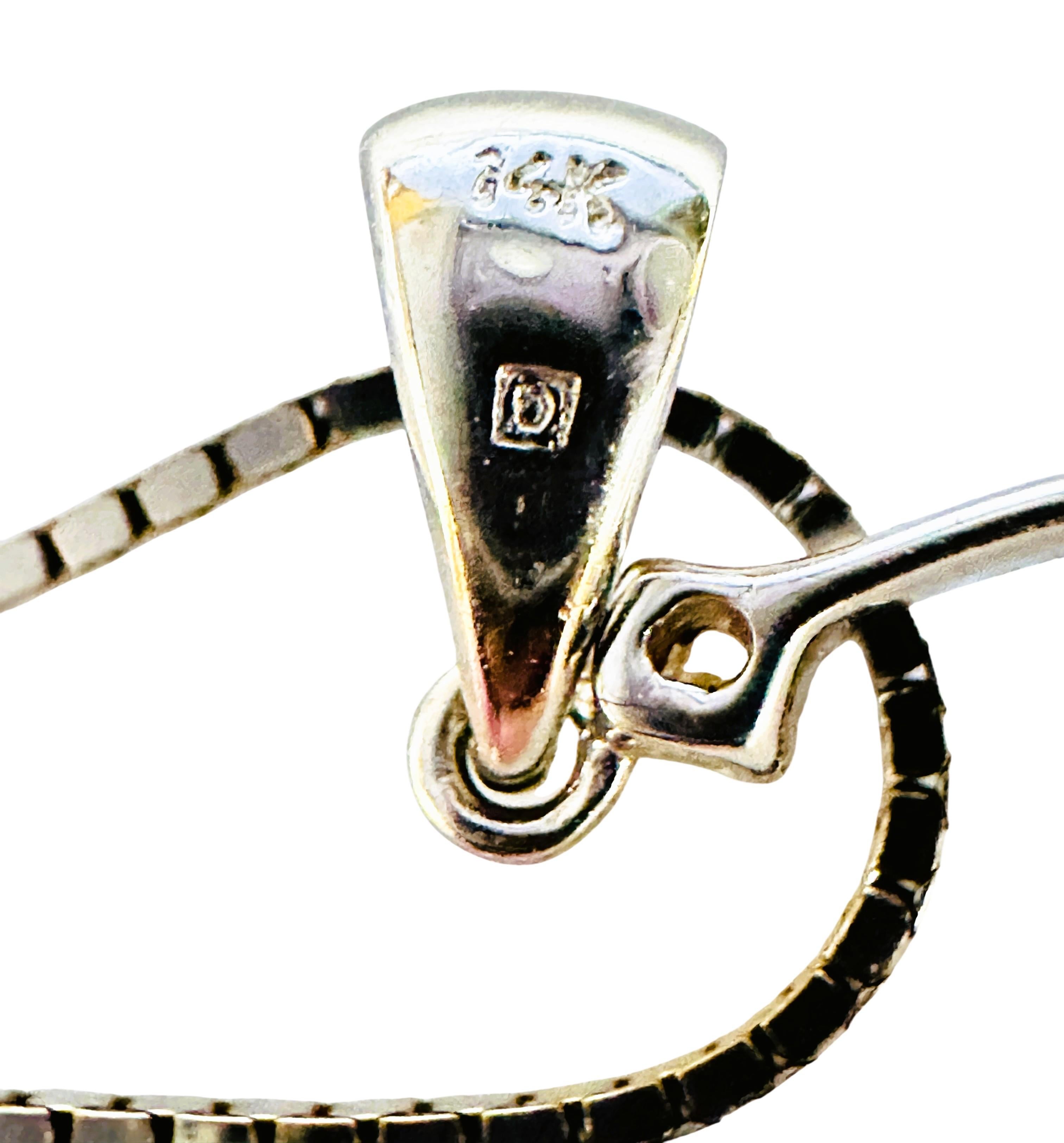 14k Weißgold .15 Karat Diamant-Herz-Anhänger-Halskette auf 18