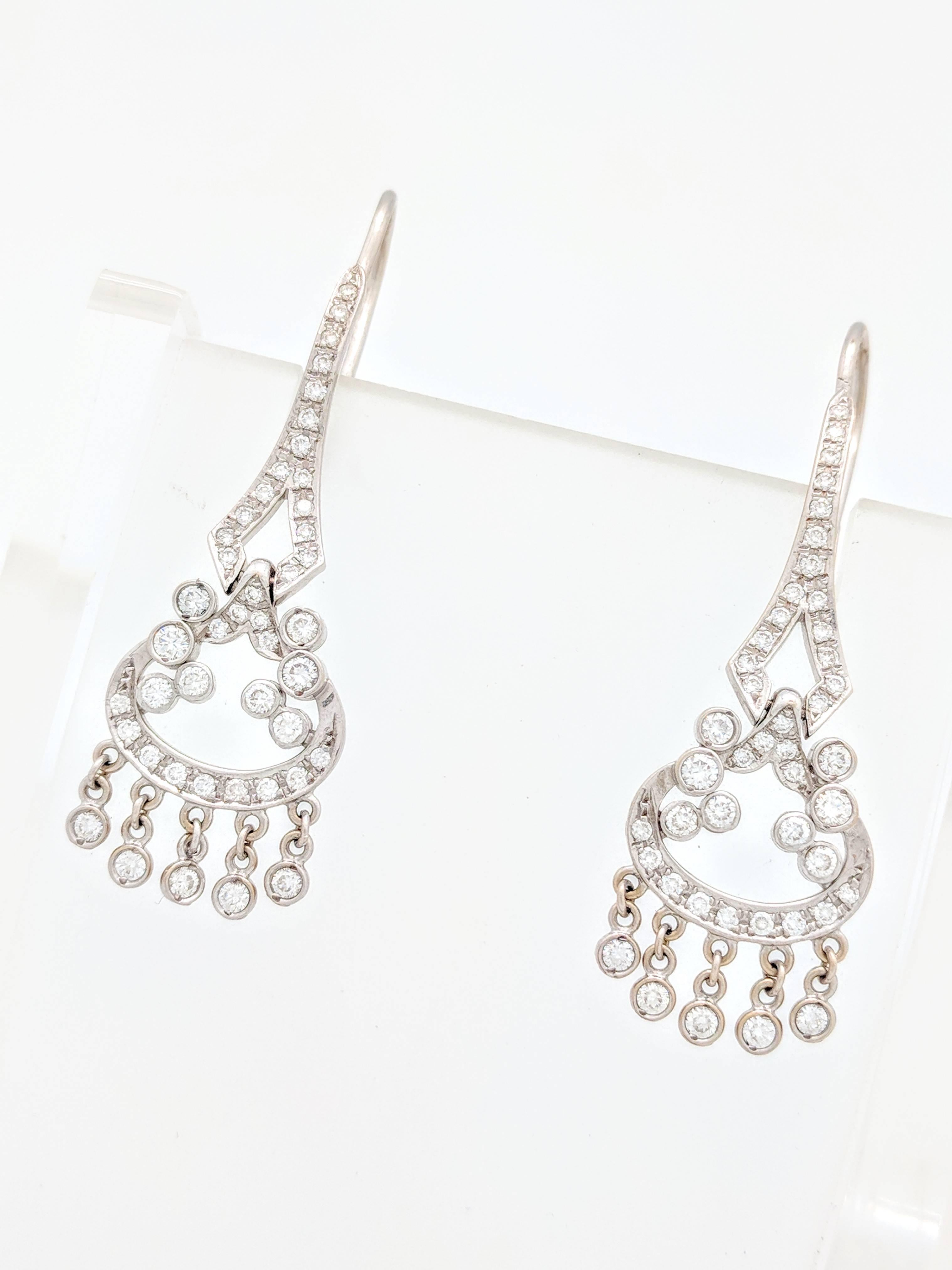 14K White Gold 1.50ctw Round Brilliant Diamond Chandelier Earrings SI2,G

You are viewing a pair of gorgeous chandelier diamond earrings. Any woman would love to add these beauties to their collection!! These earrings are crafted from 14k white