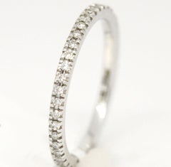 14 Karat White Gold 0.22 Carat Diamond Wedding Band Ring
