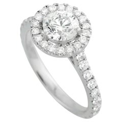 14K White Gold 1.53ct Diamond Halo Ring MF45-031726
