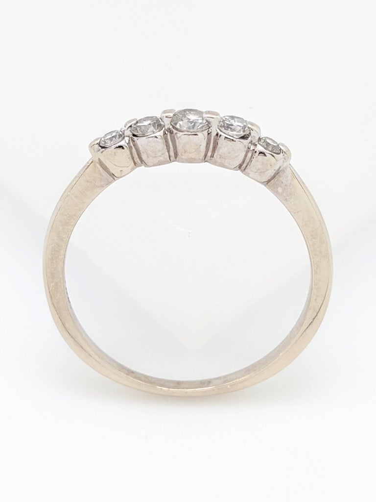 14 Karat White Gold .15 Carat Diamond Wedding Band Ring at ... (768 x 1024 Pixel)