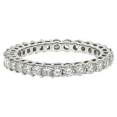 14k White Gold 1.5ctw Half Round Princess Diamond Reversible Eternity Band Ring