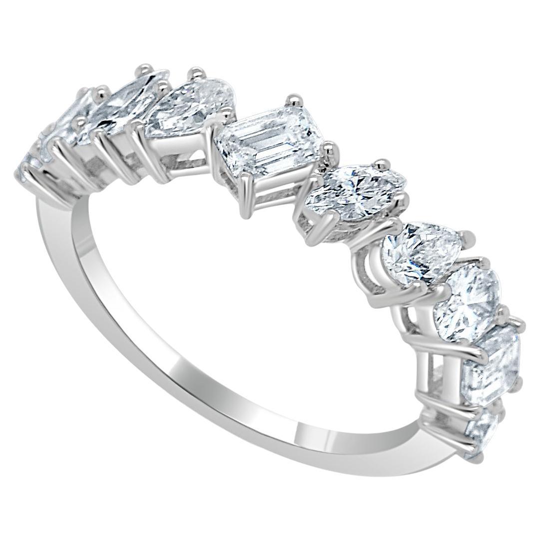 14K White Gold 1.60 Ct Diamond Ring for Her