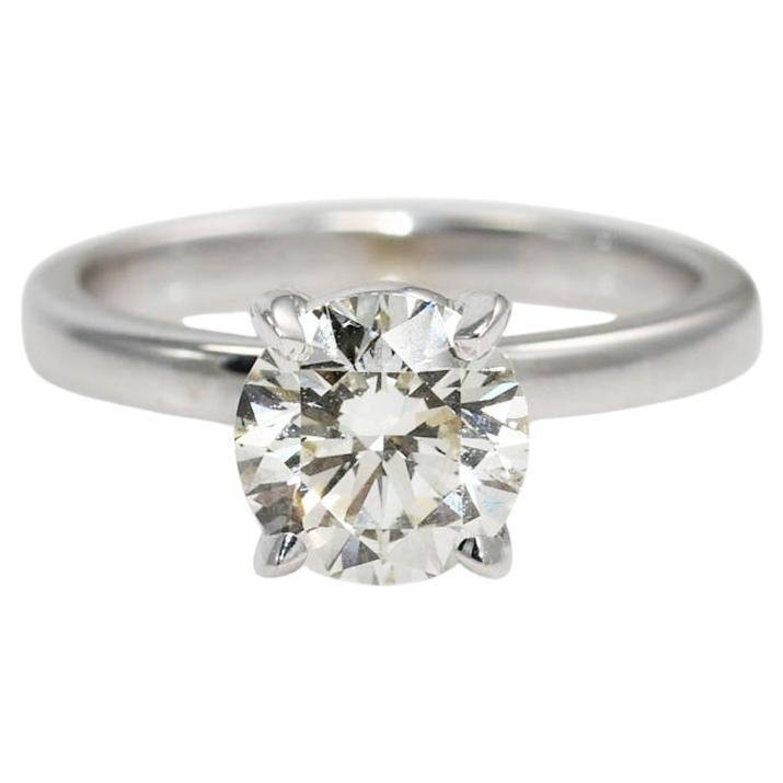 14K White Gold 1.60ct Diamond Ring, 3.8gr For Sale