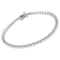 Pulsera de tenis de oro blanco de 14 quilates con 1,65 ct de diamantes MF30-110625