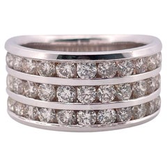 Anillo de diamantes de oro blanco de 14 quilates 1,65 ctw I-J SI1-SI2