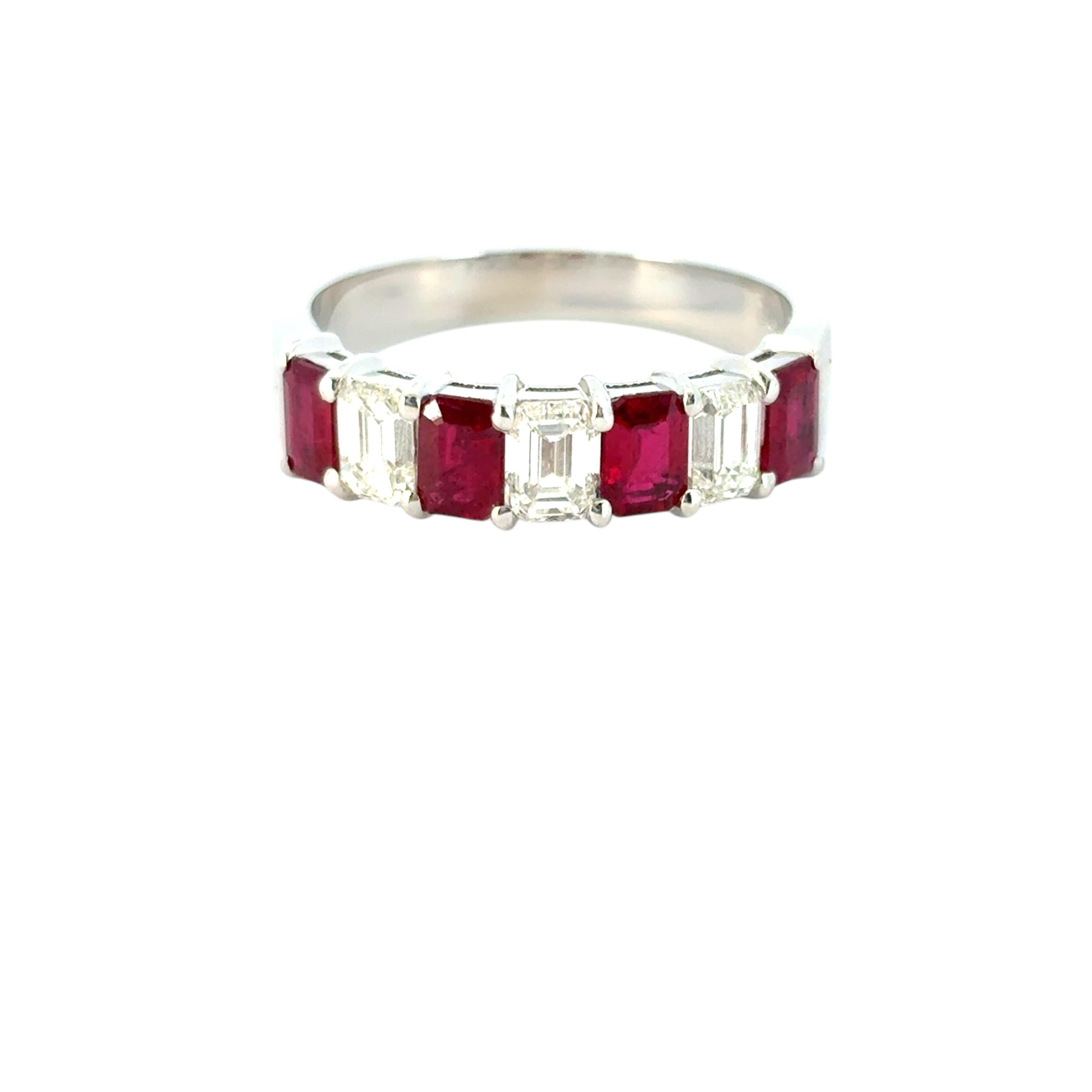 14k White Gold 1.72ctw Natural Emerald Cut Diamond and Ruby Ring

This stunning 1.72ctw Diamond Ruby Ring is in excellent condition and is ready to ship!

Material: 14k White Gold
Gemstone Details: This ring features 4 Ruby stones.
Diamond Details: