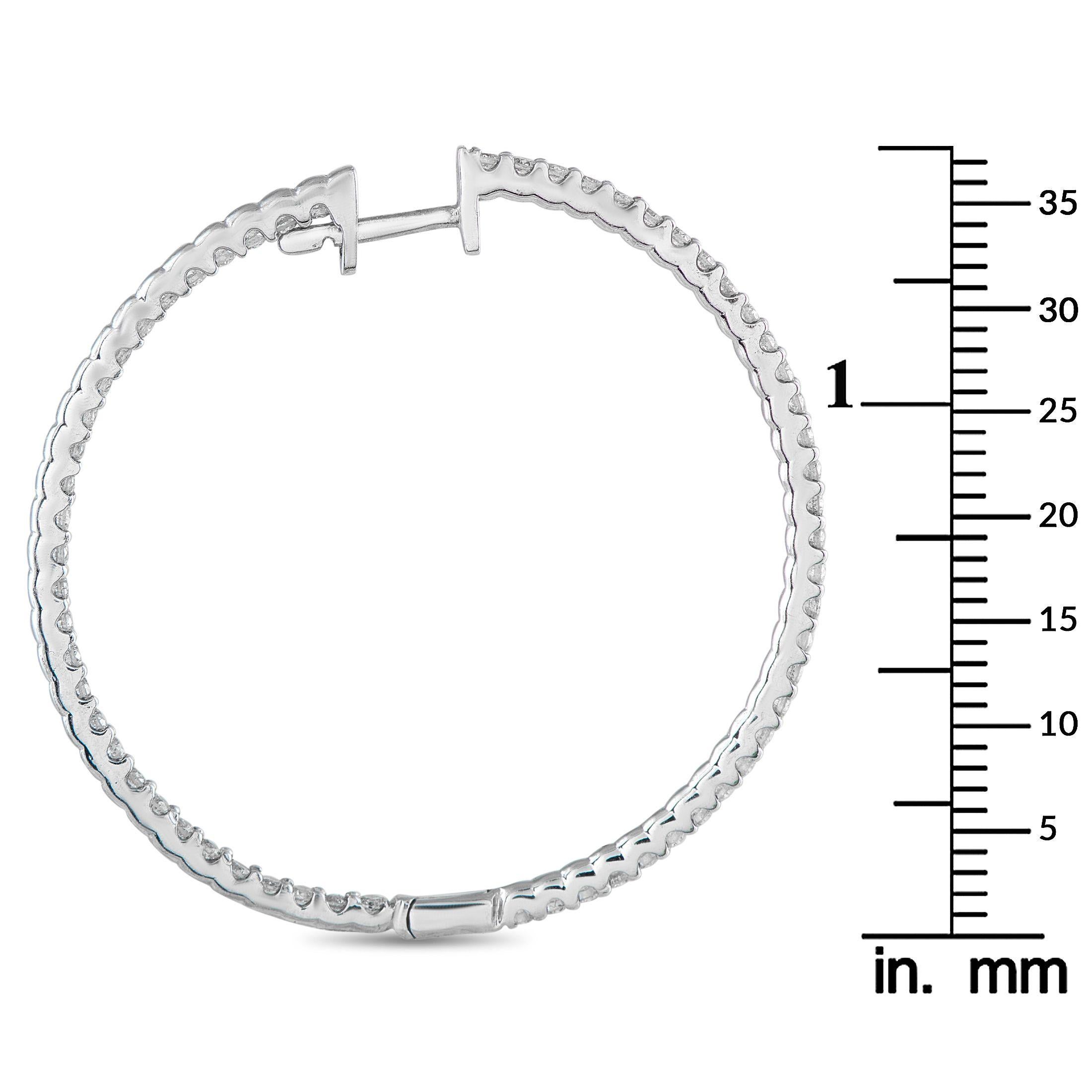 Boucles d'oreilles en or blanc 14K avec diamant de 1,77 ct. MF07-070225 Pour femmes en vente