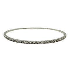 14K White Gold 1.78 Carat Diamond Bangle
