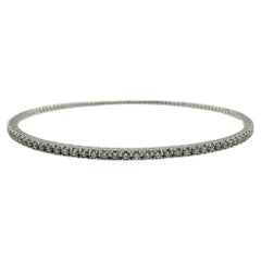 14K White Gold 1.78 Carat Diamond Bangle