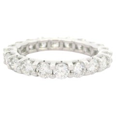 Anillo de oro blanco de 14 quilates con 1,80 quilates de diamantes redondos ardientes, talla 5,5
