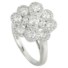 Anello in oro bianco 14K con diamante da 1,89 carati MF37-030326