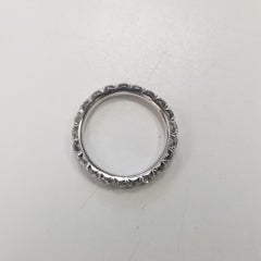 14k White Gold 1.95 Carats Diamond Eternity Ring Set with Shared Prongs