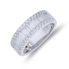 14K White Gold 1981 Classic Collection Ring with 0.1.5 Carat Diamonds