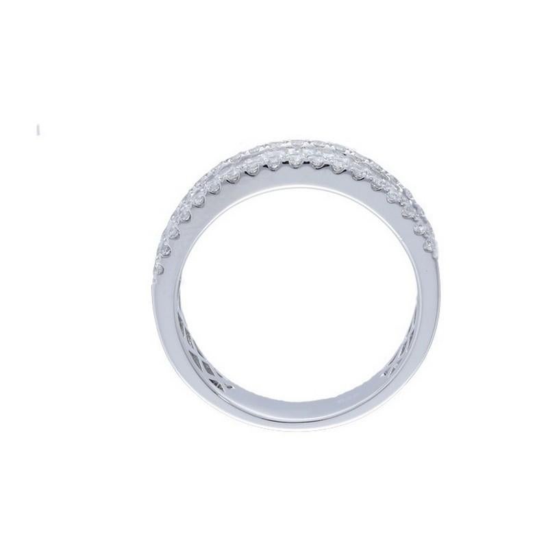 14K White Gold 1981 Classic Collection Ring with 0.1.5 Carat Diamonds In New Condition For Sale In Paramus, NJ