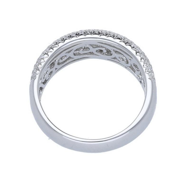 Round Cut 14K White Gold 1981 Classic Collection Ring with 1.4 Carat Diamonds For Sale