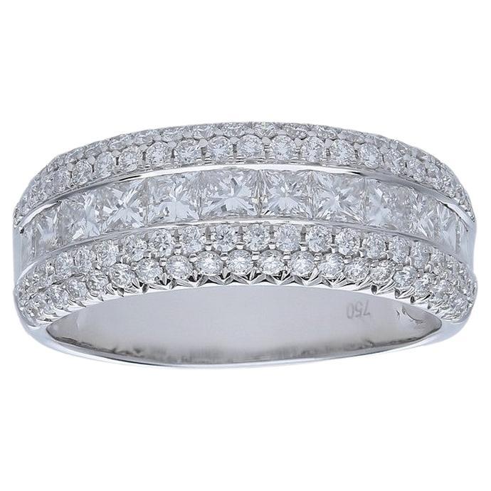 14K White Gold 1981 Classic Collection Ring with 1.6 Carat Diamonds For Sale