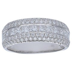 14K White Gold 1981 Classic Collection Ring with 1.6 Carat Diamonds