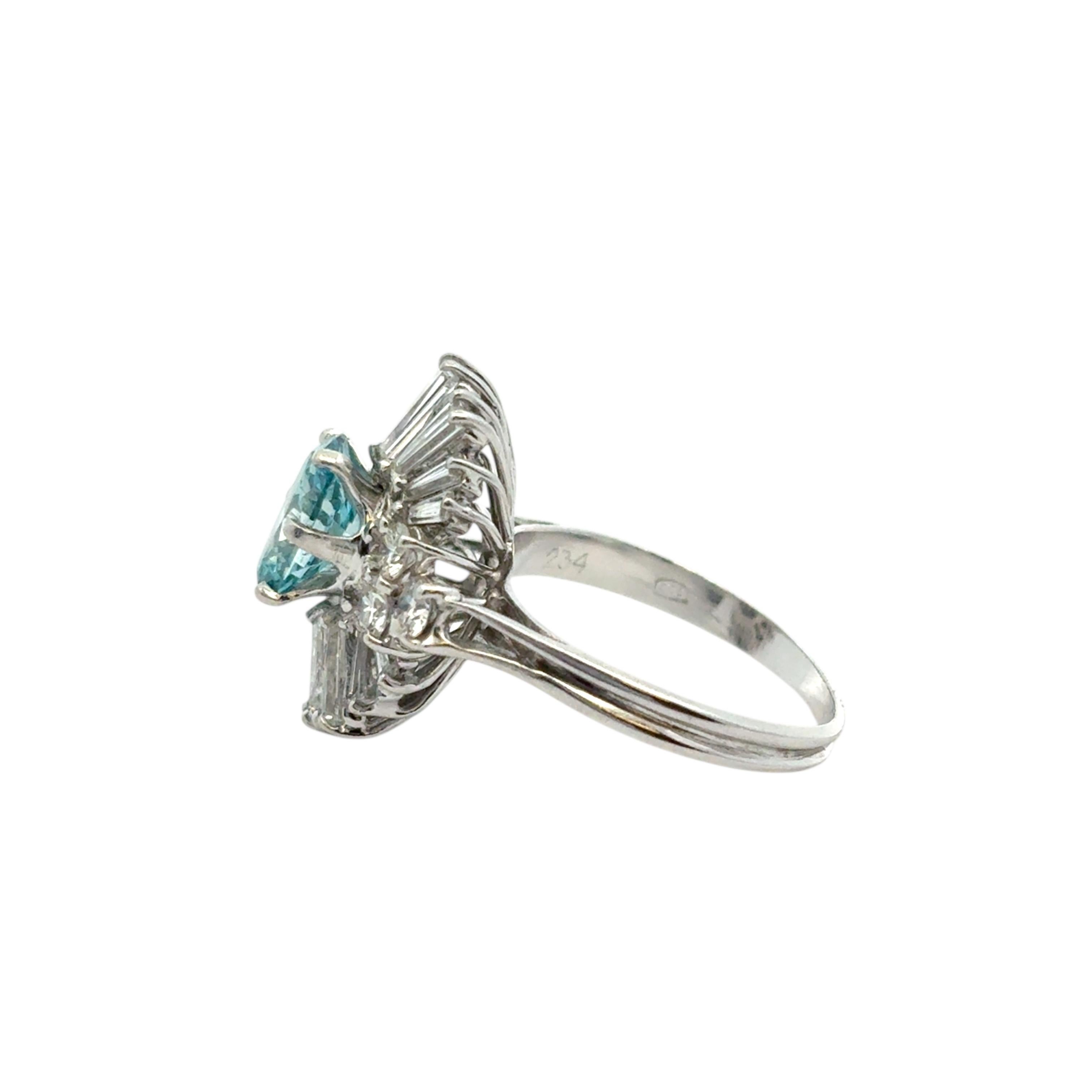 14k White Gold 1ct Blue Irradiated Diamond Solitaire Ring For Sale 6
