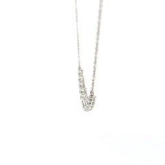 14K White Gold 1ctw Diamond Smile Necklace