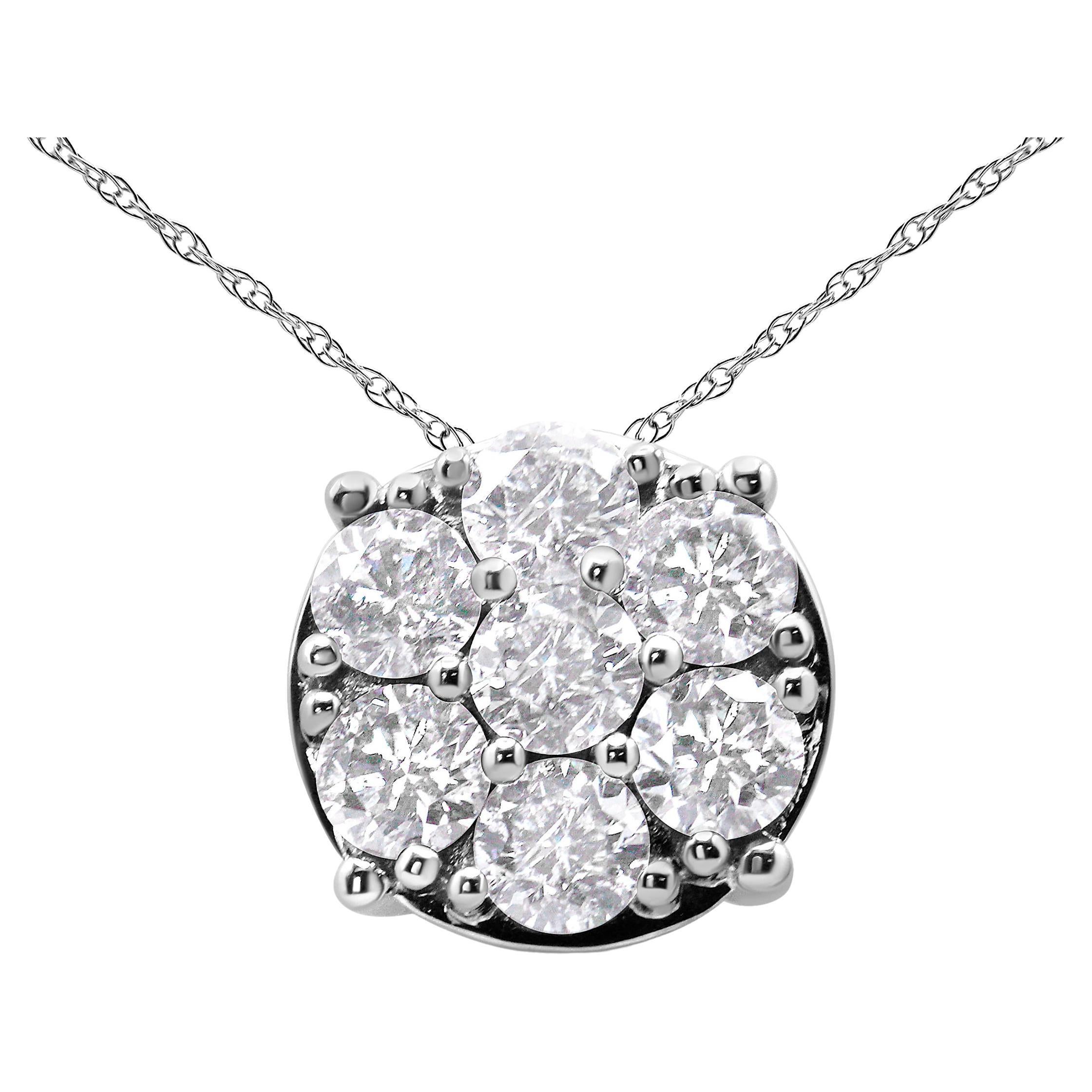 7 stone outlet diamond pendant