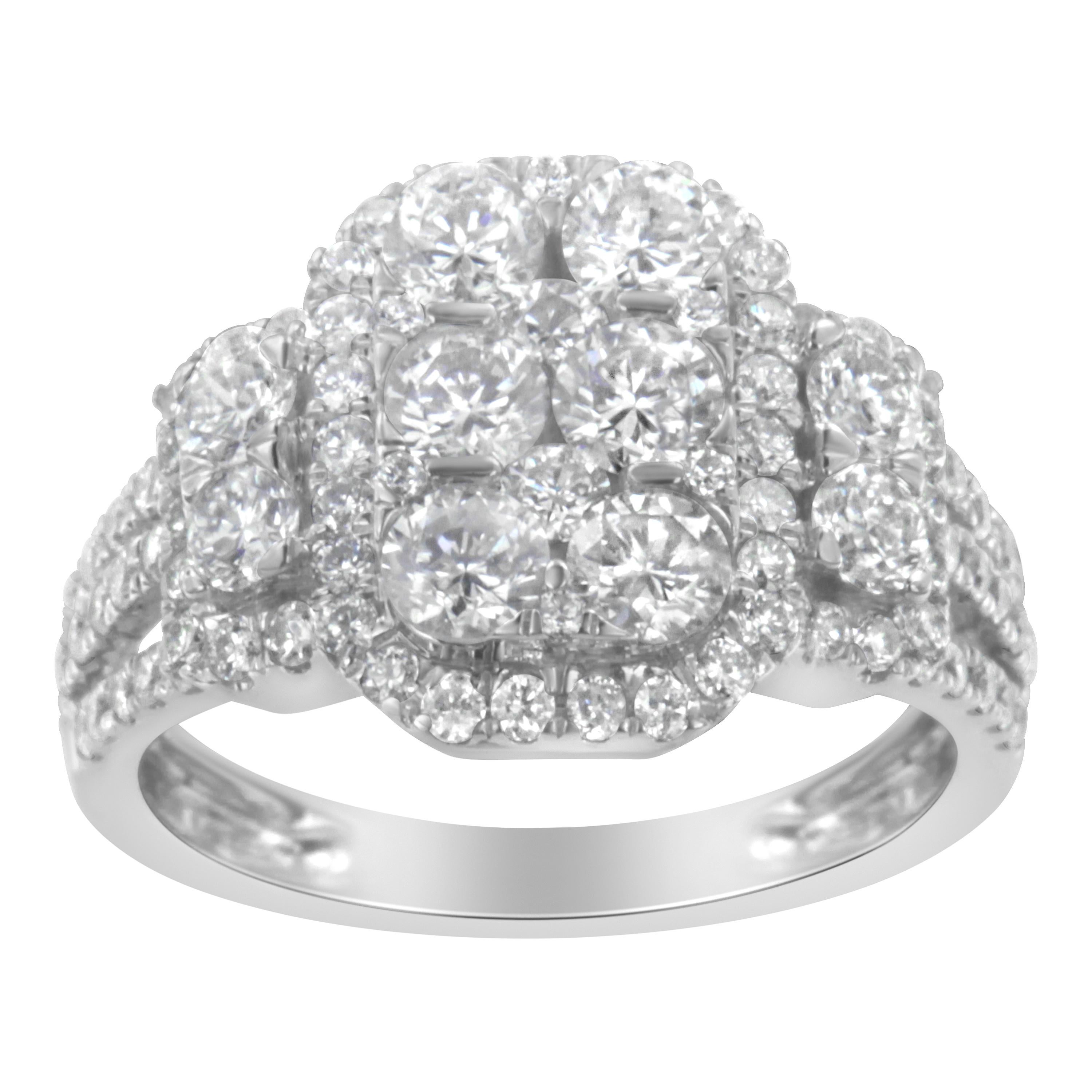 4 stone cluster ring
