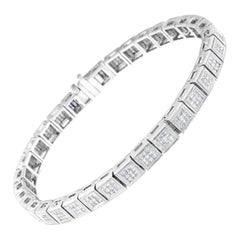 14 Karat Weißgold 2 7/8 Karat. TDW Diamant-Tennisarmband 'H-I, SI1-SI2'