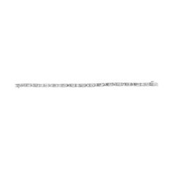14K White Gold 2.0 Carat Baguette and Princess-Cut Diamond Tennis Bracelet