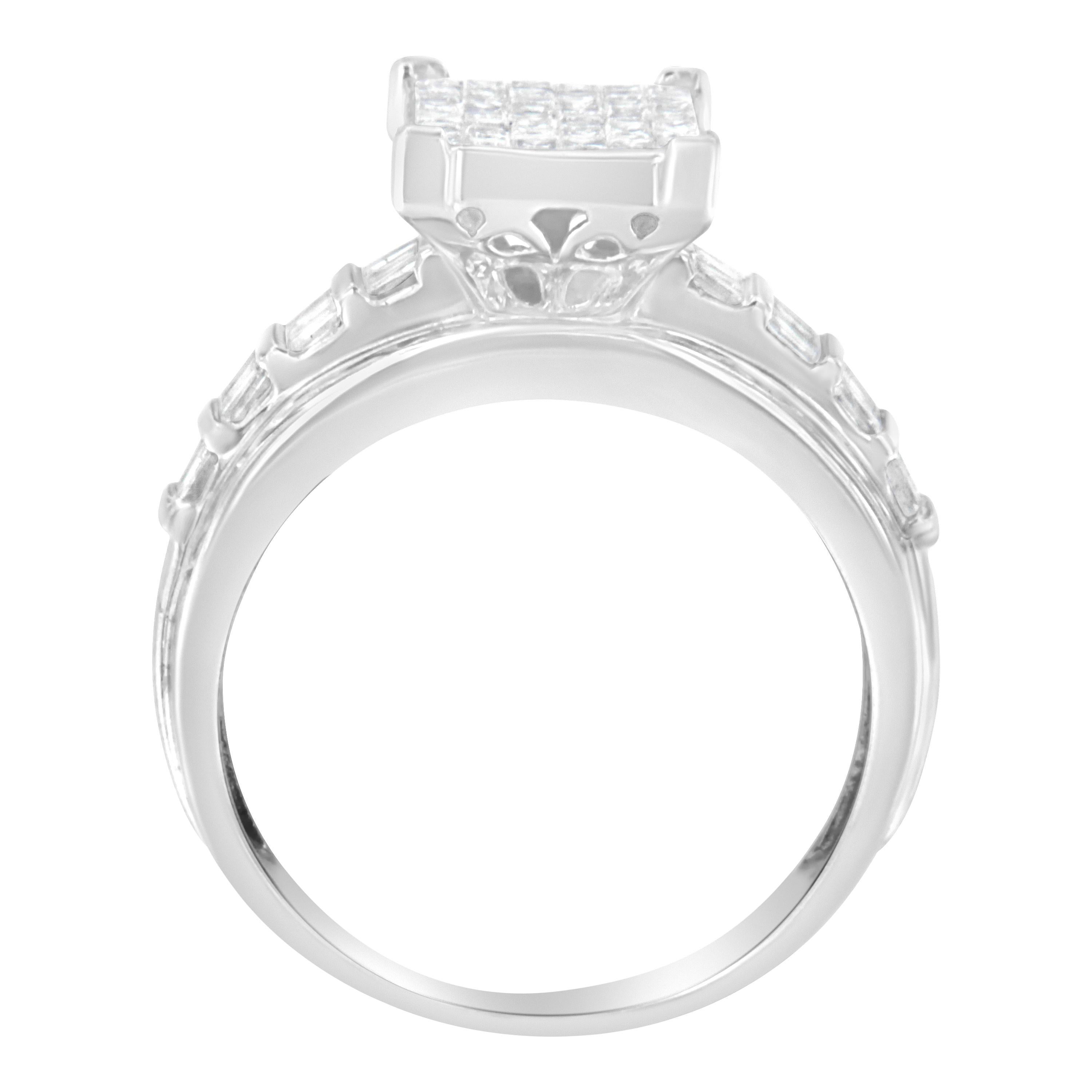 For Sale:  14K White Gold 2.00 Carat Diamond Composite Ring 3