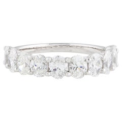 14K White Gold 2.00ct Diamond Oval Band for Her