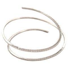 14K White Gold 2.00ct Diamond Wrap Bracelet, Contemporary Design