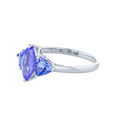 14 Karat White Gold 2.01 Carat Tanzanite Ring