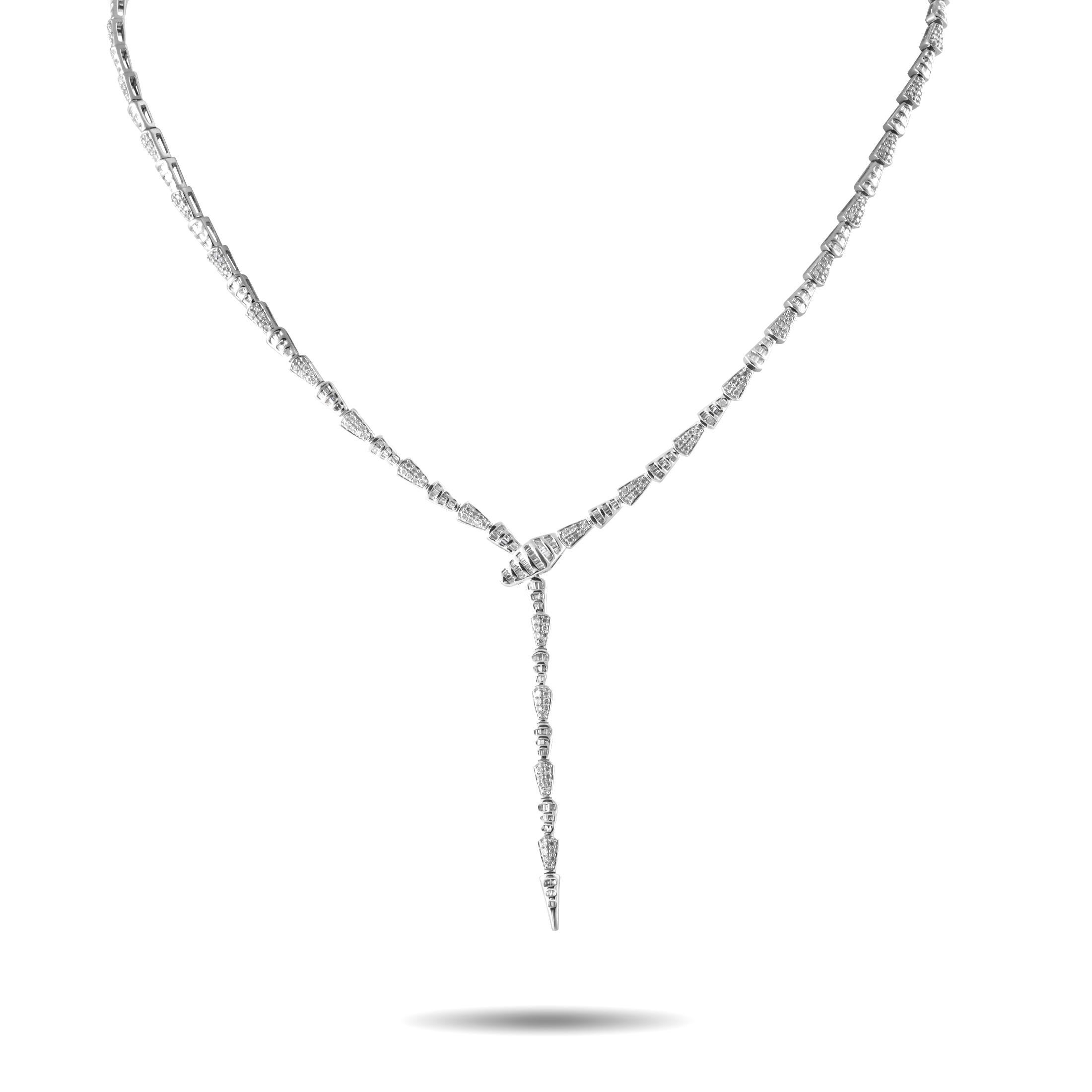 Collana in oro bianco 14K con 2,01ct di diamanti In condizioni Nuovo in vendita a Southampton, PA
